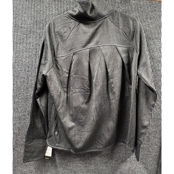 Champion C9 Front Zip Jacket Women Large Grey Herringbone Tech Fleece Thumbholes - Picture 6 of 16